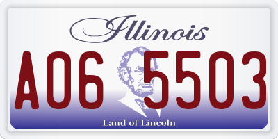 IL license plate A065503