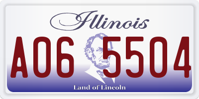 IL license plate A065504