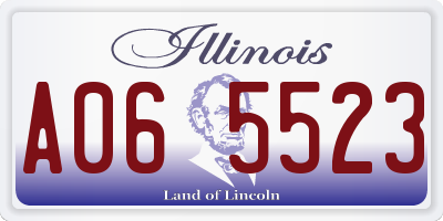 IL license plate A065523