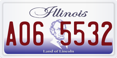 IL license plate A065532