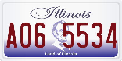 IL license plate A065534