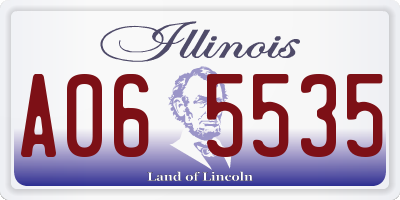IL license plate A065535