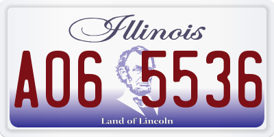 IL license plate A065536