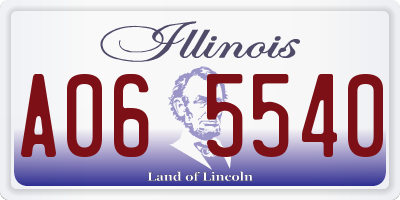 IL license plate A065540