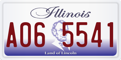 IL license plate A065541