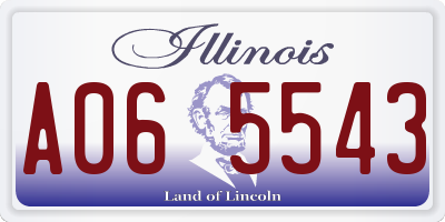 IL license plate A065543