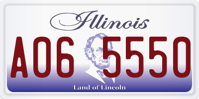 IL license plate A065550
