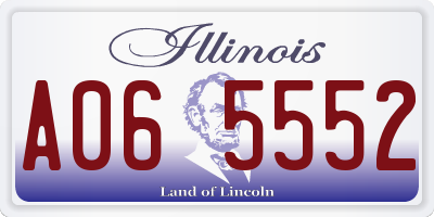 IL license plate A065552