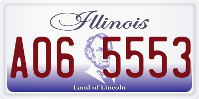 IL license plate A065553