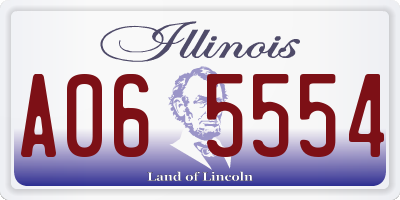 IL license plate A065554