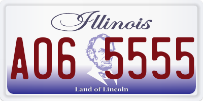 IL license plate A065555