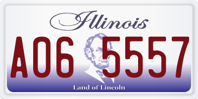 IL license plate A065557