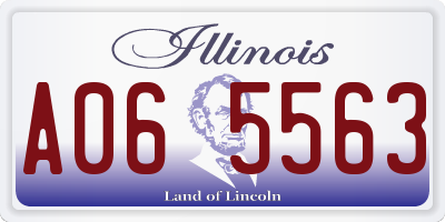 IL license plate A065563
