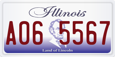 IL license plate A065567