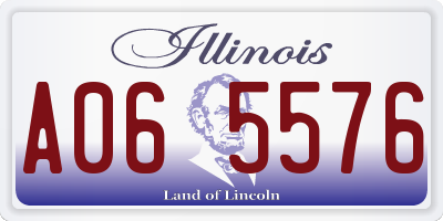 IL license plate A065576