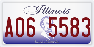 IL license plate A065583