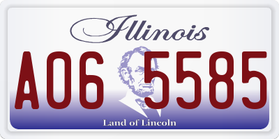 IL license plate A065585