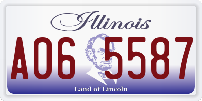 IL license plate A065587