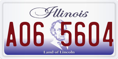 IL license plate A065604