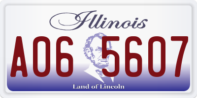 IL license plate A065607