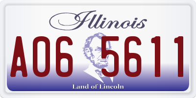 IL license plate A065611