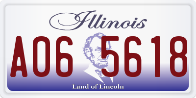 IL license plate A065618