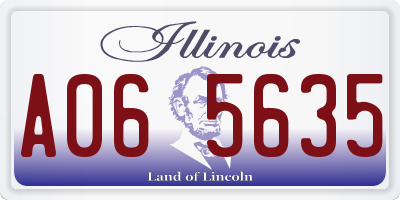 IL license plate A065635