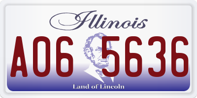 IL license plate A065636