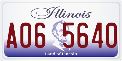 IL license plate A065640