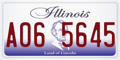 IL license plate A065645