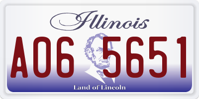 IL license plate A065651