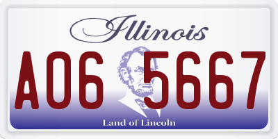 IL license plate A065667