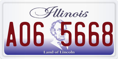 IL license plate A065668