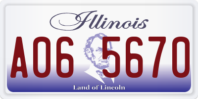 IL license plate A065670