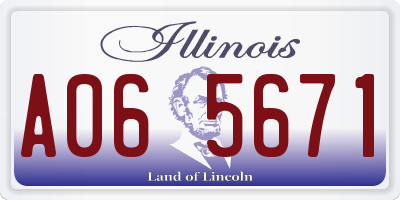 IL license plate A065671