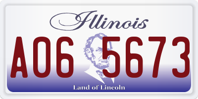 IL license plate A065673