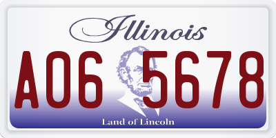 IL license plate A065678