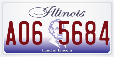 IL license plate A065684