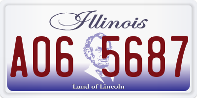 IL license plate A065687