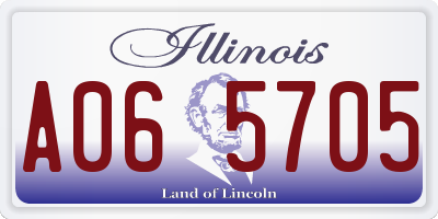 IL license plate A065705