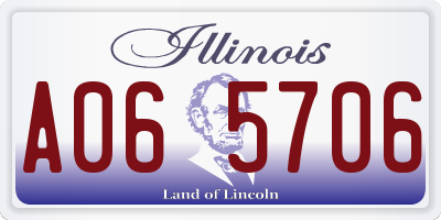 IL license plate A065706