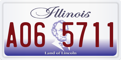 IL license plate A065711