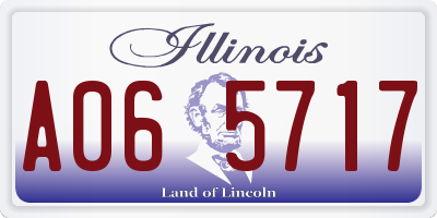 IL license plate A065717