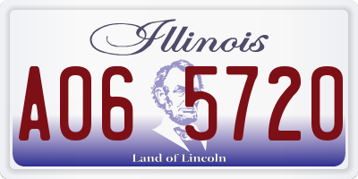 IL license plate A065720