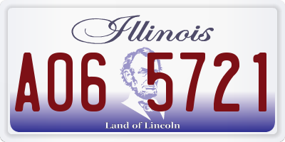 IL license plate A065721