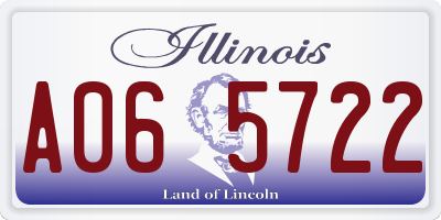 IL license plate A065722
