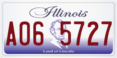 IL license plate A065727
