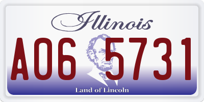 IL license plate A065731