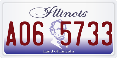 IL license plate A065733