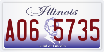 IL license plate A065735